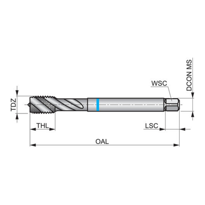 Dormer Taraud M16 x 1,5 HSSE-PM bleu vaporisé DIN 374 C 2xP