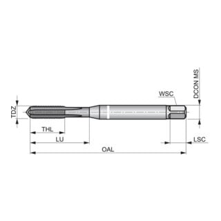 Dormer Taraud M3 DIN 371 HSSE-PM vaporisé Blanc 2xP
