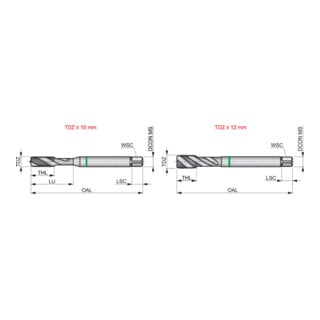 Dormer Taraud M3 DIN376 HSSE-PM Super-B vert roulé C 6H
