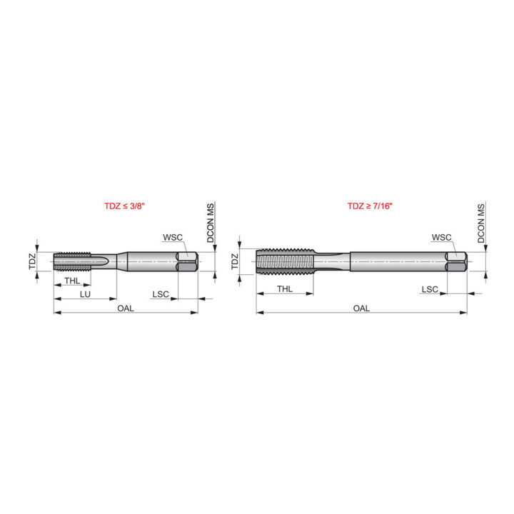 Dormer Taraud manuel UNC ISO529 NO3 1,5xD 1,3/8" HSS brut