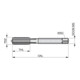 Dormer Tarauds M30x2,0 DIN2181 6H HSS 1,5xD brut 2 pièces