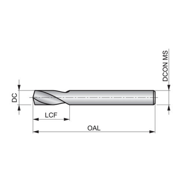 Dormer VHM Anbohrer 150G 10mm Blank 1xD PMKNSH