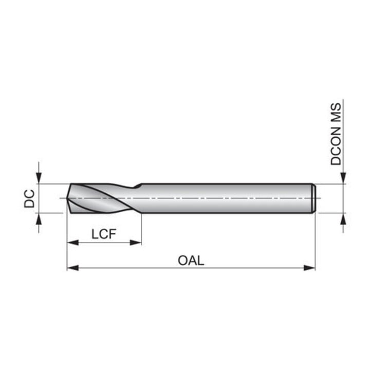 Dormer VHM Anbohrer 150G 8mm Blank 1xD PMKNSH