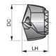 Dormer VHM Bohrkopf Hydra Stahl 1.9/64" Ti-phon h7 140°