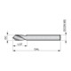 Dormer VHM NC Anbohrer 90° 12mm Blank 1xD PMKNSH