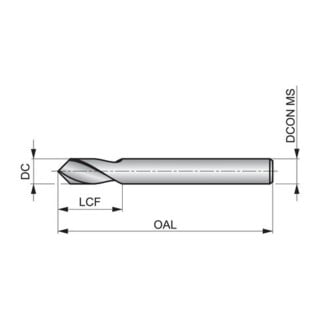 Dormer VHM NC Anbohrer 90G 6mm Blank 1xD PMKNSH