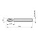 Dormer VHM NC Anbohrer 90G 6mm Blank 1xD PMKNSH