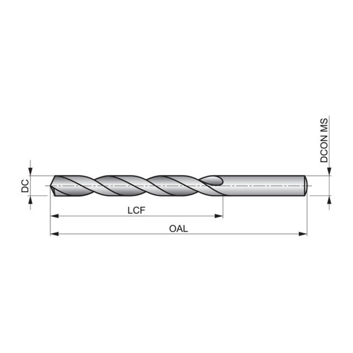 Dormer VHM Spiralbohrer CDX 9mm 4xD TiN DIN338 130°