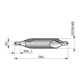 Dormer Zentrierbohrer 60° 1.0 x 3.15mm DIN333A Blank PKN