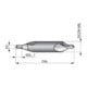 Dormer Zentrierbohrer D333A 1.25 x 3.15mm 60° Bronze VHM PKN Blank