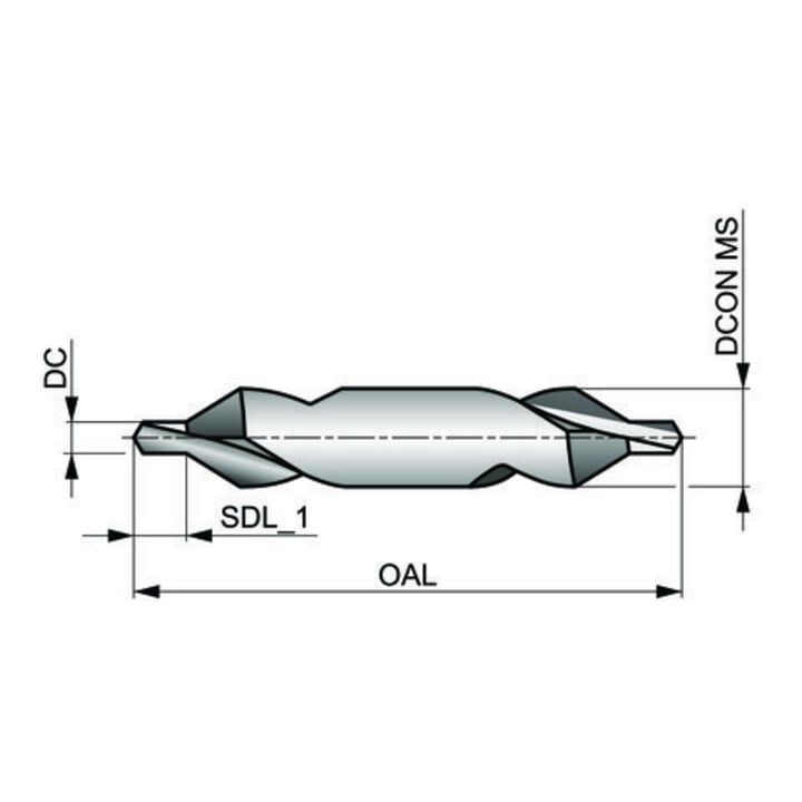 Dormer Zentrierbohrer DIN332 1.5 x 5.0mm 60° HSS blank