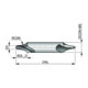 Dormer Zentrierbohrer DIN333R 0.5 x 3.15mm 60° blank
