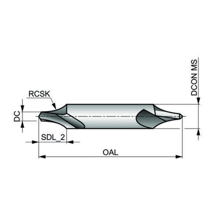 Dormer Zentrierbohrer DIN333R 0.8 x 3.15mm 60° Blank PK