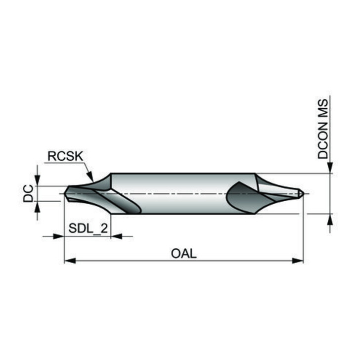 Dormer Zentrierbohrer DIN333R 1.6 x 4.0mm 60° Blank PK