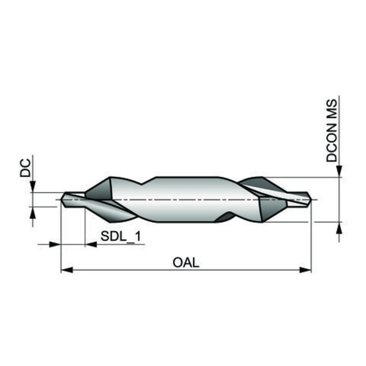 Dormer Zentrierbohrer HSS DIN332 0.63 x 3.15mm 60° blank