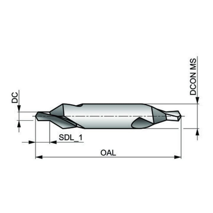 Dormer Zentrierbohrer HSS TiAlN DIN333A 1.0 x 3.15mm PK