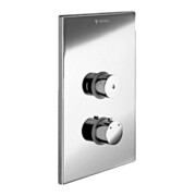 Douche murale encastrée Schell LINUS type D-SC-T panneau frontal chromé