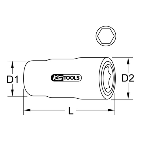 KS Tools 1/2"' Prise de courant isolée