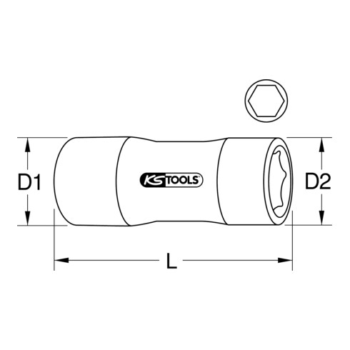 KS Tools Prise femelle isolée 1/4"'' KS Tools