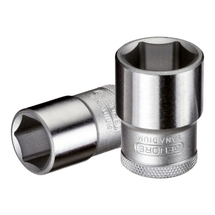 Douille 19 1/2 po. 6 pans ouv. de clé 8 mm L. 38 mm GEDORE