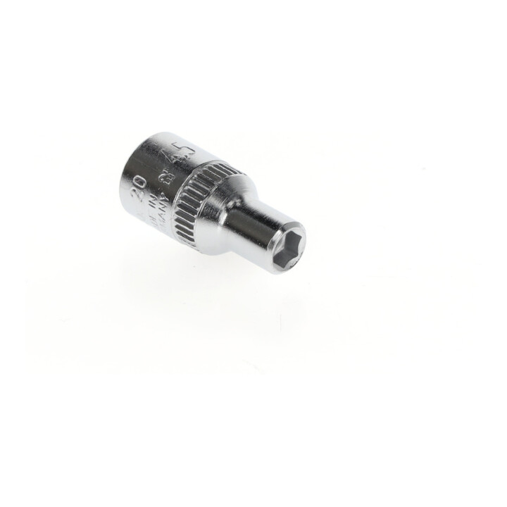 Douille 20 1/4 po. 6 pans ouv. de clé 4,5 mm L. 25 mm GEDORE