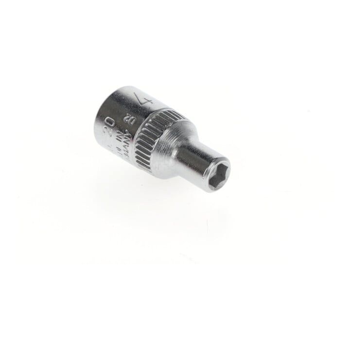 Douille 20 1/4 po. 6 pans ouv. de clé 4 mm L. 25 mm GEDORE
