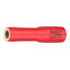 Douille 6 pans longue avec isolation de protection Hazet 900LG-12KV, carré creux 12,5 mm (1/2 pouce), profil traction à 6 pans extérieurs, 12 mm