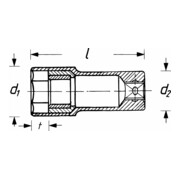 Douille de bougie HAZET 3/8" hexagonale pour bougies d'allumage-3