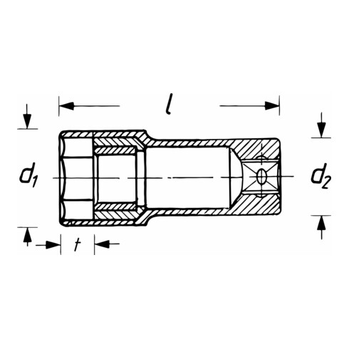 Douille de bougie HAZET 3/8" hexagonale pour bougies d'allumage