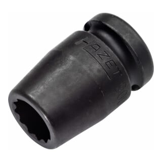 Hazet Impact, douille de tournevis mécanique (double hexagone) 900SZ-18 creux carré 12,5 mm (1/2 in.) profil de traction extérieur double hexagone 18