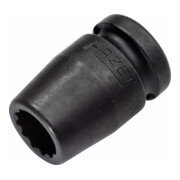 Hazet Impact, douille de tournevis mécanique (double hexagone) 900SZ-18 creux carré 12,5 mm (1/2 in.) profil de traction extérieur double hexagone 18