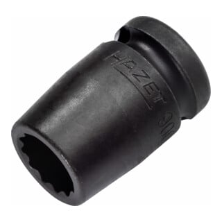Hazet Impact, douille de tournevis mécanique (double hexagone) 900SZ-18 creux carré 12,5 mm (1/2 in.) profil de traction extérieur double hexagone 18