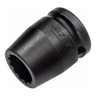 Hazet Impact, douille de tournevis mécanique (double hexagone) 900SZ-18 creux carré 12,5 mm (1/2 in.) profil de traction extérieur double hexagone 18