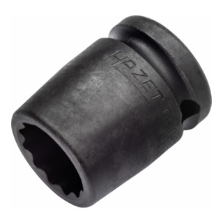 Hazet Impact, douille de tournevis mécanique (double hexagone) 900SZ-18 creux carré 12,5 mm (1/2 in.) profil de traction extérieur double hexagone 18