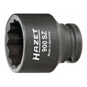 Hazet Impact, douille de tournevis mécanique (double hexagone) 900SZ-18 creux carré 12,5 mm (1/2 in.) profil de traction extérieur double hexagone 18-1