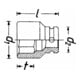 Hazet Impact, douille de tournevis mécanique (double hexagone) 900SZ-18 creux carré 12,5 mm (1/2 in.) profil de traction extérieur double hexagone 18-5