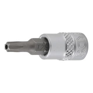BGS Embout à douille carré intérieur 6,3 mm (1/4") profil T (pour TX) avec perçage