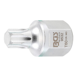Douille à embouts pour courroies en V 12,5 mm (1/2"), hexagone mâle 22 mm profil T (pour TX) T60 Kraftmann