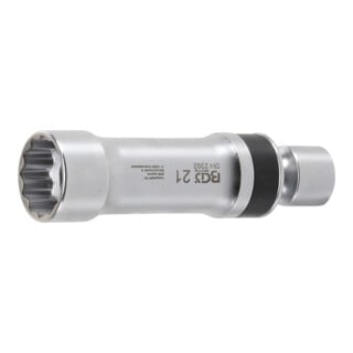 Douille articulée à bougie douze pans avec ressort de retenue 21 mm BGS