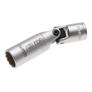 Douille articulée de bougie douze pans 10 mm (3/8") 14 mm BGS