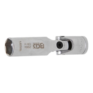 Douille articulée de bougie hexagonales 10 mm (3/8") 14 mm BGS