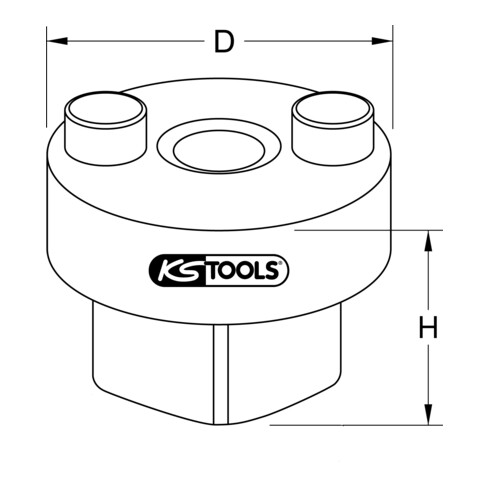 Douille de boulon à ressort à lames pour Volvo, 27 mm KS Tools