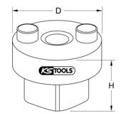 Douille de boulon à ressort à lames pour Volvo, 27 mm KS Tools-3