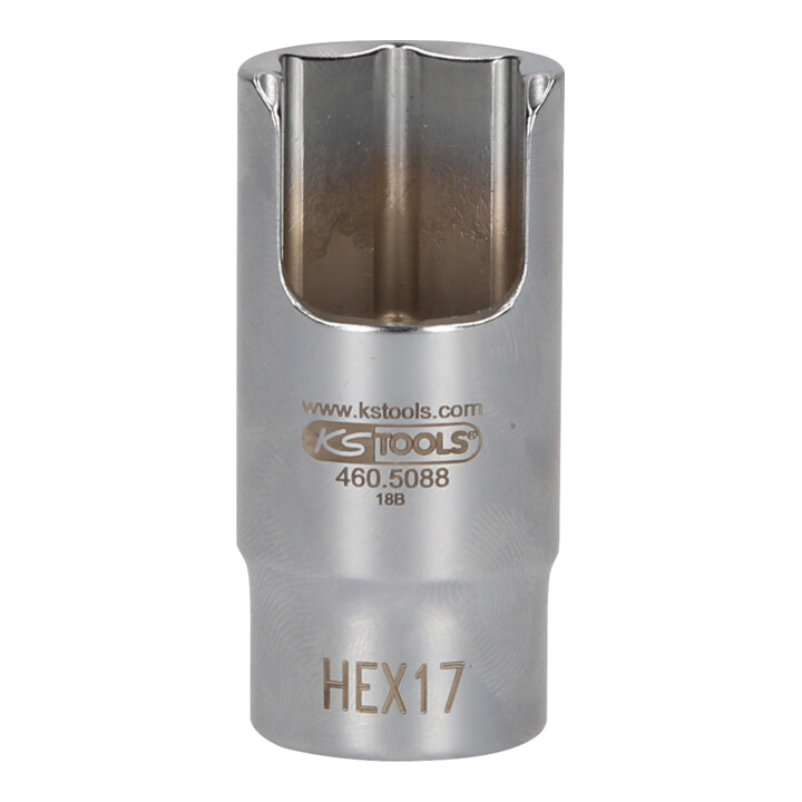 Douille de raccord de tube coudée spéciale 3/8", 17 mm KS Tools