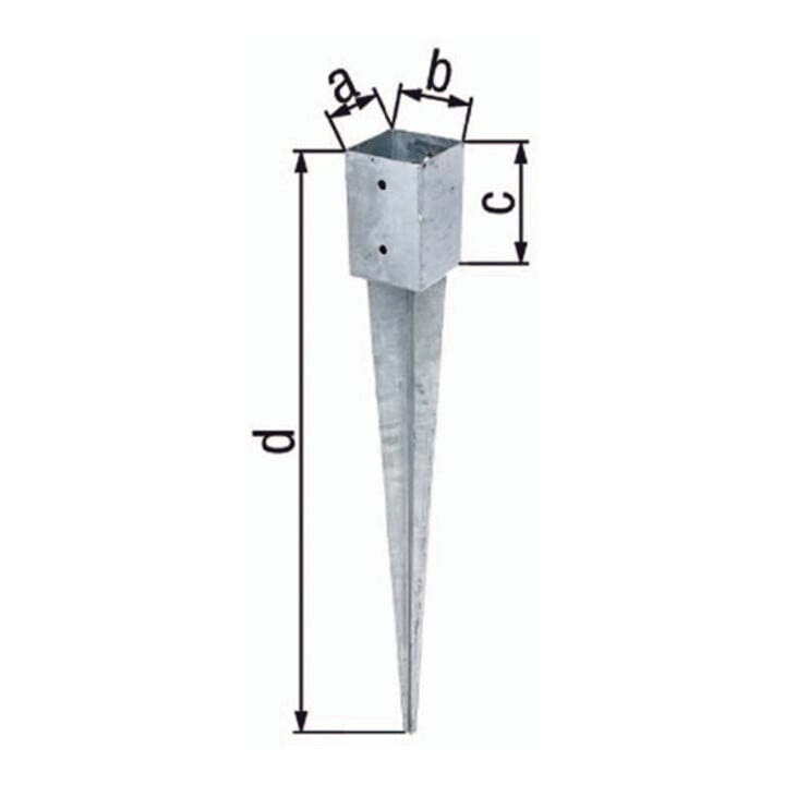 Douille d'impact au sol a101xb101xc101xc150xd900mm STA non traité TZN GAH