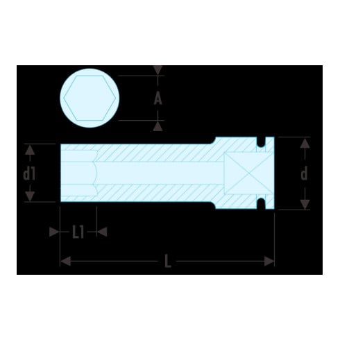 Douille Facom IMPACT 1/2" convexe 15 mm