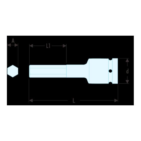 Douille IMPACT Facom 3/4" femelle 19 mm