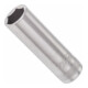 VIGOR clé à douille carrée VIGOR insert de clé à douille 1/4", long profil hexagonal à six pans creux-1