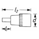 Douille mâle 8501-7 ∙ Carré creux 6,3 mm (1/4 pouce) ∙ Profil à 6 pans intérieurs ∙ 7 HAZET-3