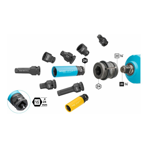 HAZET Clé à douille à douille 1/2" XZN longue